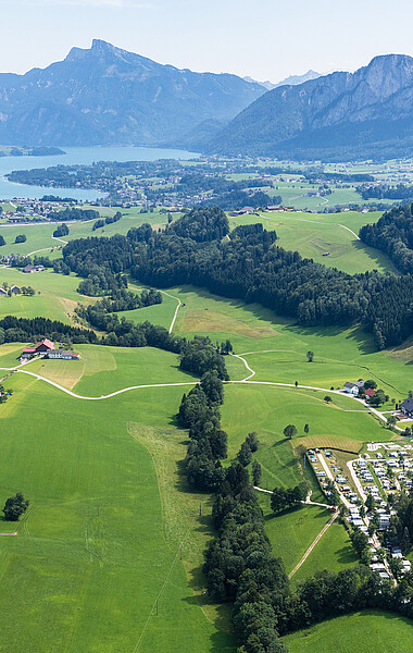 Drohnenaufnahme vom Camp Mondseeland