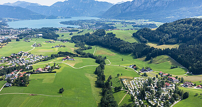 Drohnenaufnahme vom Camp Mondseeland